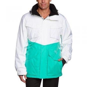 LIGHT - Chaqueta de Snowboard para Hombre, Chinch, Talla: XL, Color: Blanco/Turquesa, FA742-12