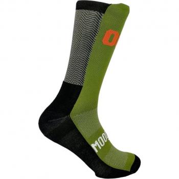 Calcetines Trail Running Rejilla Quitina Reforzados Trail Corsa Mooquer Verde