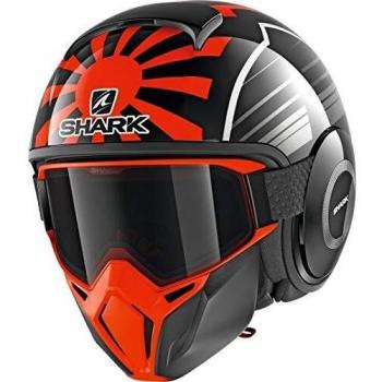 Shark NC Casco per Moto, Hombre, Negro/Oroange, L
