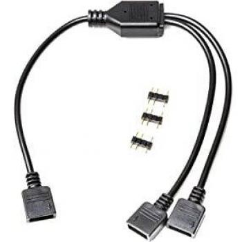 Cable Divisor EK-Loop D-RGB 2 Vías - Negro