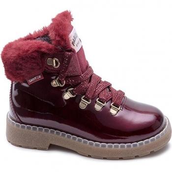 Botas de niña Pablosky de piel roja con cordones 415968