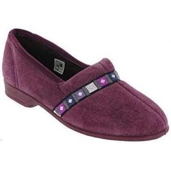 Mirak Slip-On Textile Lined Ladies Slippers - Heather - Size 8