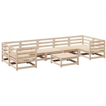 vidaXL 8 Piece Garden Sofa Set Solid Wood Pine