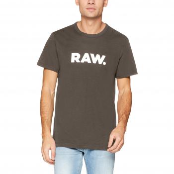 G-Star Raw Men's Holorn Short Sleeve T-Shirt, Grey, Organic Cotton, Sustainable