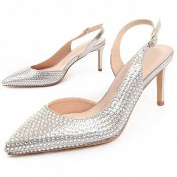 Zapato De Vestir Para Mujer Montevita Festshoe3 88487 Plateado Talla: 38