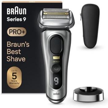 Braun Series 9 Pro+ Afeitadora Eléctrica Hombre, Máquina de Afeitar Barba, Base De Carga, En Seco Y En Mojado, 9517s, Plata