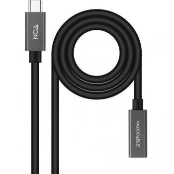 Nanocable Cable Prolongador USB-C 3.2 Gen2x2 20Gbps 60W, Soporte 4K/60Hz, Conector USB-C Macho a USB-C Hembra, Long