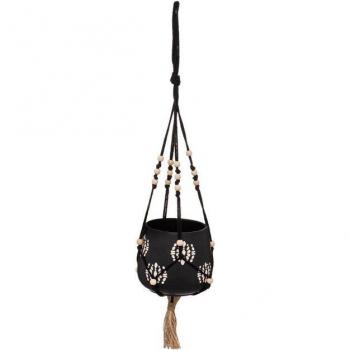 Macetero de cerámica Tropic con lámpara de techo negro