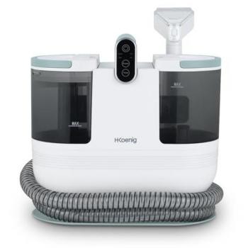 H.Koenig TWT88 Limpiador Textil con Agua Caliente 60ºC, Doble Depósito 1600ml/950ml, 1200W