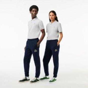 Pantalón unisex de chándal Jogger Lacoste estampado marino