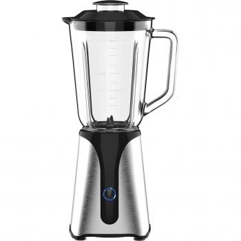 Batidora de vaso Jocca con jarra de cristal de 1L, botella de viaje de 600ml, 4 cuchillas de acero inoxidable, tapa extraíble con apertura, licuadora eléctrica desmontable para fácil limpieza y exprimidor