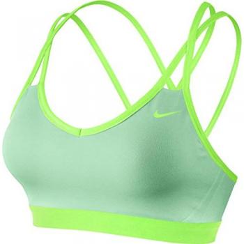 Nike Pro Indy Strappy Sujetador Deportivo, Mujer, Verde