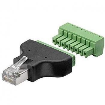 Adaptador RJ45 Macho a Regleta de 8 Pines