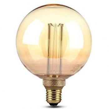 Bombilla LED Filamento Vela E27 G125 Ámbar 4W 1800K VT-2195
