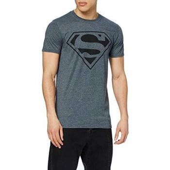 DC Comics Camiseta Manga Corta Mono Superman Gris Oscuro S