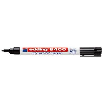 edding 8400 marcador de CD/DVD/BD - negro - 1 rotulador - punta redondeada fina 0,5-1 mm - para el etiquetado permanente de CD, DVD y discos Blu-ray