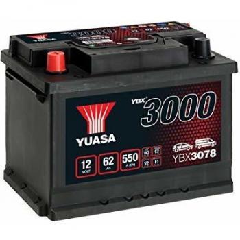Batería Yuasa YBX3078 SMF 12V 62Ah 550A para Automóviles