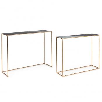 Set de 2 Consolas Metálicas Multicolor Estilo Ambiente
