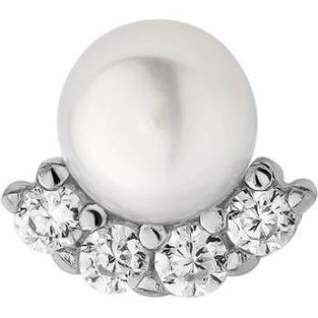 Ear Candy - Piercing Tahiti de plata bañado en rodio