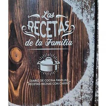 Las recetas de la familia , portada vintage: Diario de cocina familiar, recetas hechas con cariño
