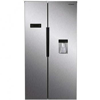 Candy CHSBSO 6174XWD, Frigorifico side by side, Motor inverter, Total no frost, Capacidad XXL 529l, Dispensador de agua, Display horizontal exterior, Clase E, Inox antihuellas