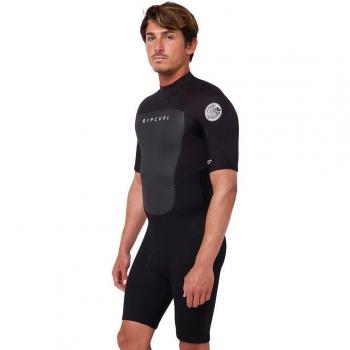 Rip Curl Omega 2mm Back Zip Shorty Wetsuit Black Men's