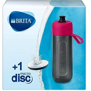 BRITA Water Filter Bottle Active, reduces chlorine and organic impurities, BPA free, Pink, 600ml