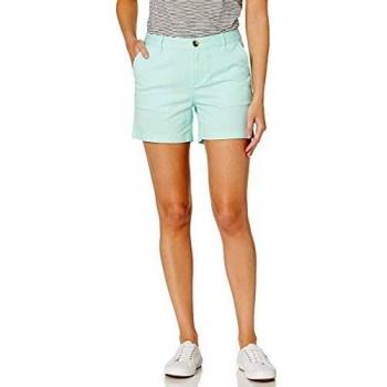 Amazon Essentials 5 Inseam Solid Chino Short Pantalones Cortos Informales para mujer, Turquesa Claro,