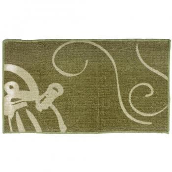 Laroom Alfombra, PP y Rubber, Beige y Verde