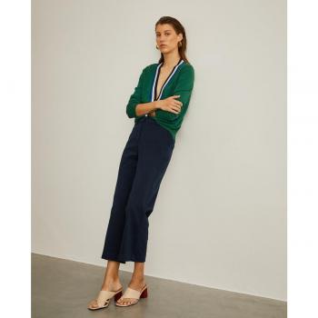 Pantalón chino de mujer con pernera ancha y 4 bolsillos