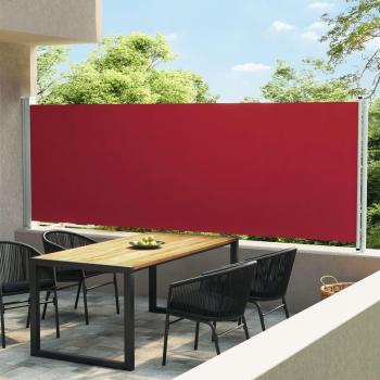 Carpa Sun Retráctil Lateral para Patio 160x600 cm Rojo