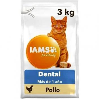 IAMS for Vitality Dental Alimento para Gatos con Pollo Fresco, 3 kg