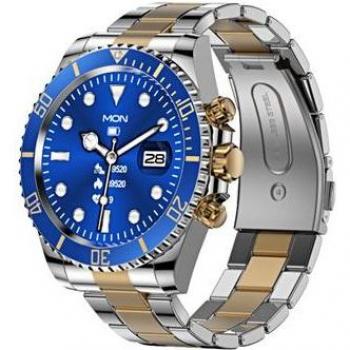 Reloj Inteligente Smartek SW-AW12 Acero Inoxidable Azul/Dorado