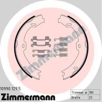Kit de zapatas de freno ZIMMERMANN para frenos de tambor, referencia 10990.129.5, compatible con MERCEDES-BENZ Classe E, Classe CLS y Classe SL