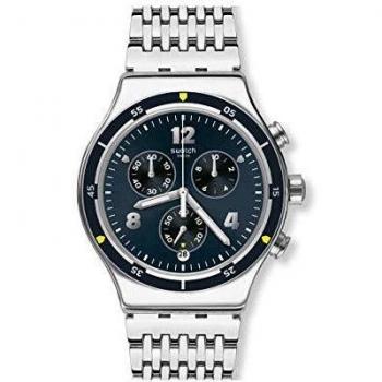 Swatch Reloj Cronógrafo para Hombre de Cuarzo con Correa en Acero Inoxidable YVS457G