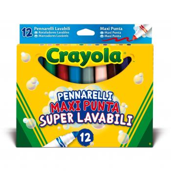 ROTULADORES 12 COLORES GRUESOS CRAYOLA MAXI PUNTA