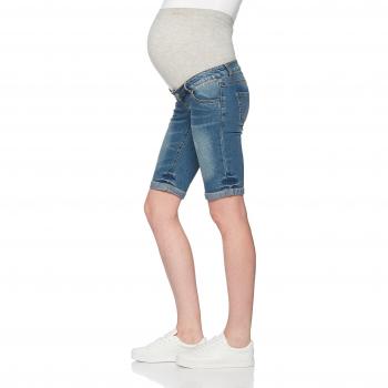 MAMALICIOUS Mcratch Pocket Bermuda, Vaqueros Premamá para Mujer, Azul
