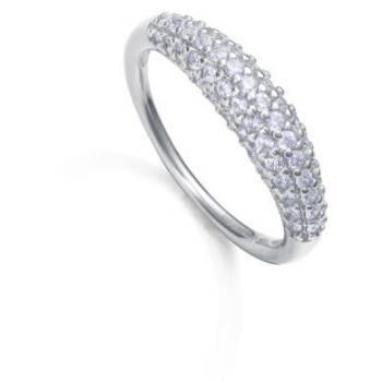 Anillo Elegant de Plata de Ley con Baño de Rodio y Circonitas Blancas Viceroy Mod. 9125A012-30 para Mujer