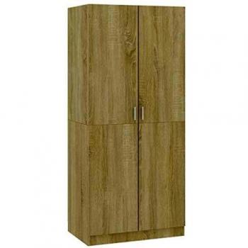 vidaXL Wardrobe Sonoma Oak 80x52x180 cm Engineered Wood