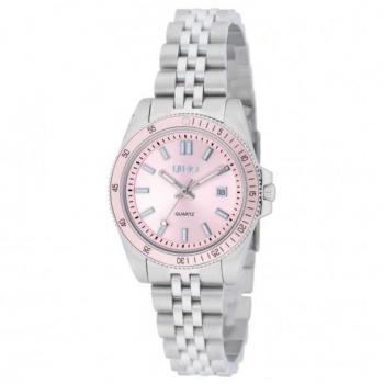 Reloj Mujer LIU JO TLJ2318 - Reloj de pulsera para mujer, diseño elegante y moderno, caja de acero inoxidable, esfera con detalles brillantes, correa de cuero sintético, resistencia al agua hasta 30