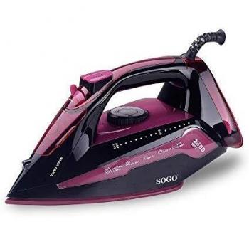 Sogo Plancha Profesional de Cerámica, 0.35L, 2800W-Púrpura