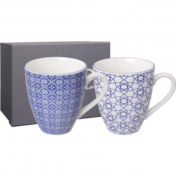 Nippon Blue Mug Set 8.7x9.8cm Stripe & Flower NBSM/WS-03 1/24