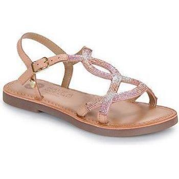 Sandalias Gioseppo de Piel Rosa con Cristales y Plantilla Acolchada