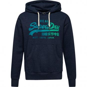 Sudadera con capucha Superdry Vintage Logo Tonal Azul Verde Mujer