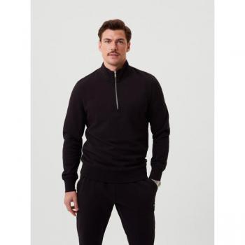 Björn Borg Centre Half-Zip Long Sleeve Men Black, Size XL