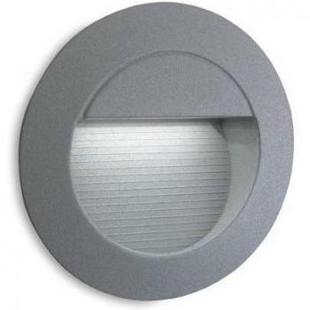 Aplique LED redondo de aluminio con 14 luces, blanco IP65