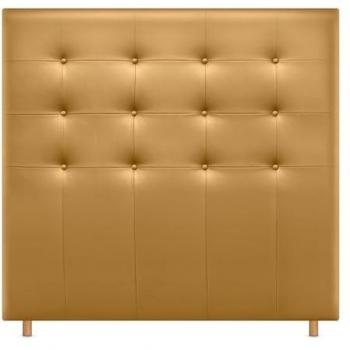 Cabecero Capitoné hasta el Suelo 145cm en Polipiel Dorado para Camas de 120/135/140 cm - Dhome