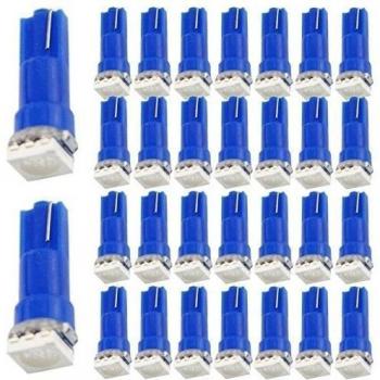 yushuangyi 20 unidades T5 74 5050 1-SMD Luz LED de coche salpicadero calibre lado bombillas Speedo lámpara