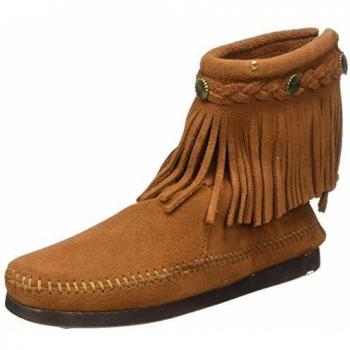 Minnetonka Women's Hi Top Back Zip Brown Boot 7 M
