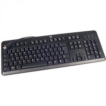 Teclado USB QWERTZ Alemán HP 672647-043 Color Negro
